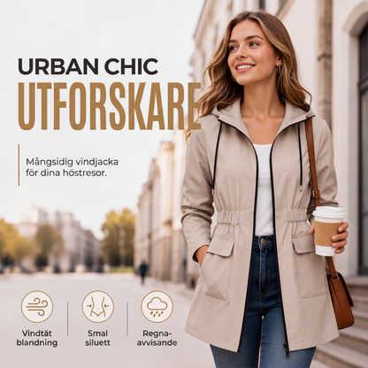Bästsäljare🔥 🧥 Vattenavvisande regnjacka med huva – urban stil för äventyr i alla väder