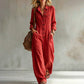 Nya ankomster📦 👗 Klassisk cargo-jumpsuit med vida ben – tidlös komfort för aktiva kvinnor