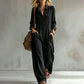 Nya ankomster📦 👗 Klassisk cargo-jumpsuit med vida ben – tidlös komfort för aktiva kvinnor