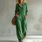 Nya ankomster📦 👗 Klassisk cargo-jumpsuit med vida ben – tidlös komfort för aktiva kvinnor