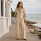 Nya ankomster📦 👗 Klassisk cargo-jumpsuit med vida ben – tidlös komfort för aktiva kvinnor