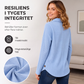 🔥Bästsäljare 👕 Oregelbunden crossover-hem med våffelstickning – modern & ledig för alla tillfällen