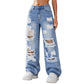 Trend just nu 👖 Högmidjade vida jeans med stenkrossad effekt – tidlös och mångsidig för alla stilar