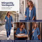 ⏳ Het erbjudande! |Lång Huvtröja Dam – Mjuk Hoodie Cardigan med Dragkedja & Fickor för Bekväm Vardag