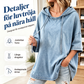 Nya ankomster📦Damavslappnad luvtröja i denim med lös passform