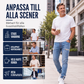 Smalpassade jeansjoggers för män med elastisk midja
