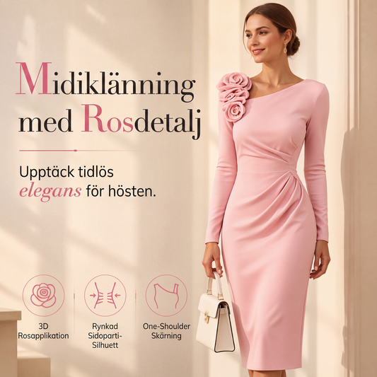 Nyhet✨ 🌹 Roseprydd klänning i premiumkvalitet – perfekt för galor och romantiska middagar