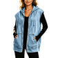 🎉NYHETER 2026✨|Kvinnors ledig jeansvästjacka med huva