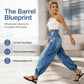 👖✨ Bästsäljare –  High-Waist-Barrel-jeans med stretch för damer