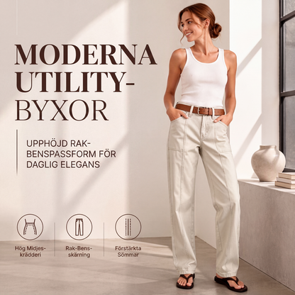 Bästsäljare🔥 👖 Vida raka byxor – skarpa linjer för hela dagen