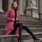 ⏳ Het erbjudande! |Kvinnors ribbstickade cardigan – Mjuk öppen modell med elegant fall