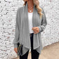 ⏳ Het erbjudande! |Kvinnors ribbstickade cardigan – Mjuk öppen modell med elegant fall