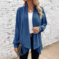 ⏳ Het erbjudande! |Kvinnors ribbstickade cardigan – Mjuk öppen modell med elegant fall