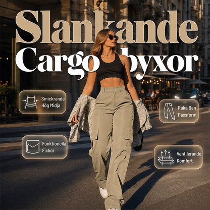 Snygga och figursydda cargo-byxor för kvinnor