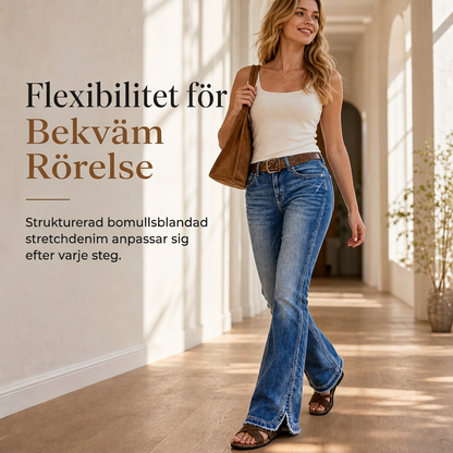 📢📢50 % rabatt!!! 🎉✨ Retro-jeans med hög midja för damer, i denim