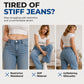 👖 Justerbar midja, smickrande vid benform | Jeans med dragsko för damer