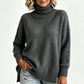 🍂Bästsäljande höstnyheter|Mjuk Stickad Tröja Dam – Elegant Oversized Polotröja med Hög Krage