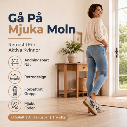 Lätta, vulgära sneakers med platt form för kvinnor