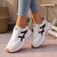 Lätta, vulgära sneakers med platt form för kvinnor