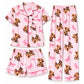 🐮Pyjamasset Dam med Highland Cow-mönster – Mjukt & Mysigt 3-delat Set
