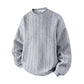🧶 Herrtröja med flätstickning och rund hals – mjuk, varm, perfekt för höst och vinter, nu till halva priset! ✨