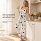 🔥 Endast idag 50 % rabatt! 2-delat pyjamas-set för damer i ribbat tyg med hjärtmönster, linne och långbyxor – loungewear