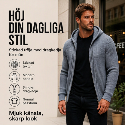 🏃‍♀️ De säljer som smör – tveka inte! Avslappnad huvtröja med dragkedja för herrar