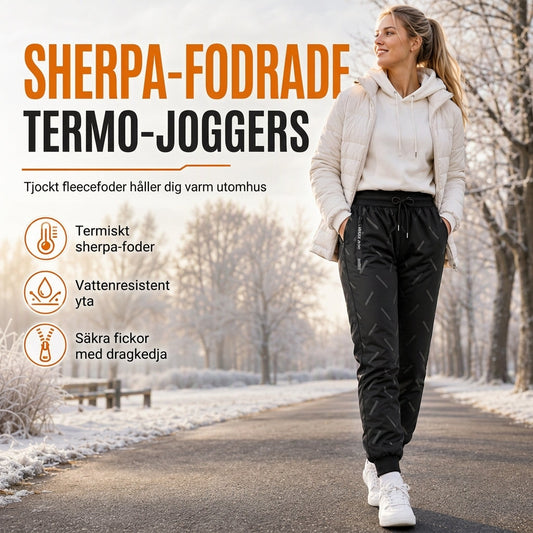 🔥Populär produkt! ✨Unisex-joggingbyxor med lös passform och sherpa-fleecefoder, varma vinterbyxor för fritiden med fickor med dragkedja