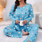✨Nyhet! Pyjamas-set för damer med hjärtmönster och långa ärmar