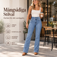 🖤Black Friday – Förhandstillgång: 50 % Rabatt👖 Elastiska jeans med hög midja och utsvängda ben för damer – mjuka, bekväma och mångsidiga, perfekta för vardag och höst, nu till halva priset! ✨