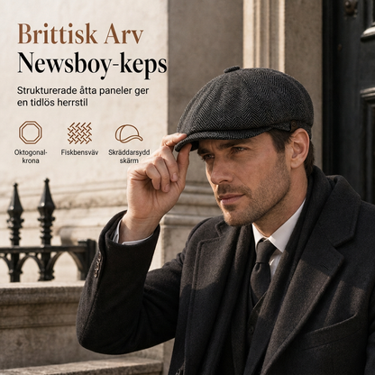 🖤Black Friday – Förhandstillgång: 50 % Rabatt🧢 Vintage brittisk stil tidningspojkekeps för män och kvinnor, klassisk avslappnad flat cap, åttakantig basker