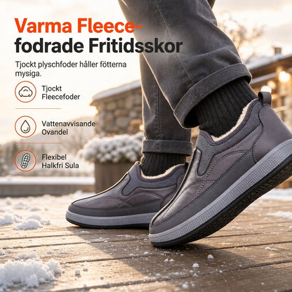 Varmt och tjockt vinterskor för män, utan snörning – Bekvämt, halksäkert och lätt att ta på 👟❄️✨