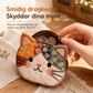 🎁Söt lapptäcks-katt mini-myntväska och bärbart kortfodral🎁 liten kreativ påse för flickor
