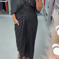 🔥 54% RABATT🔥 Jumpsuit med prickigt tryck och elastisk midja