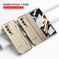Vikbart mobilskal med platt gångjärn och galvaniserat linsskydd för Samsung Zfold3/Zfold4