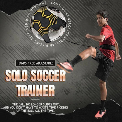🔥Hot Sale⚽Handsfree Justerbar Solo Fotbollstränare - Perfekt för inomhusträning