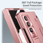 Vikbart mobilskal med platt gångjärn och galvaniserat linsskydd för Samsung Zfold3/Zfold4